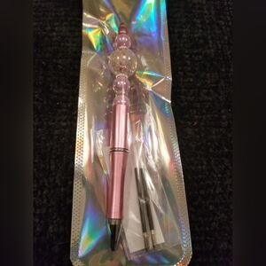 1 Custom beaded pens and 1 matching key chain